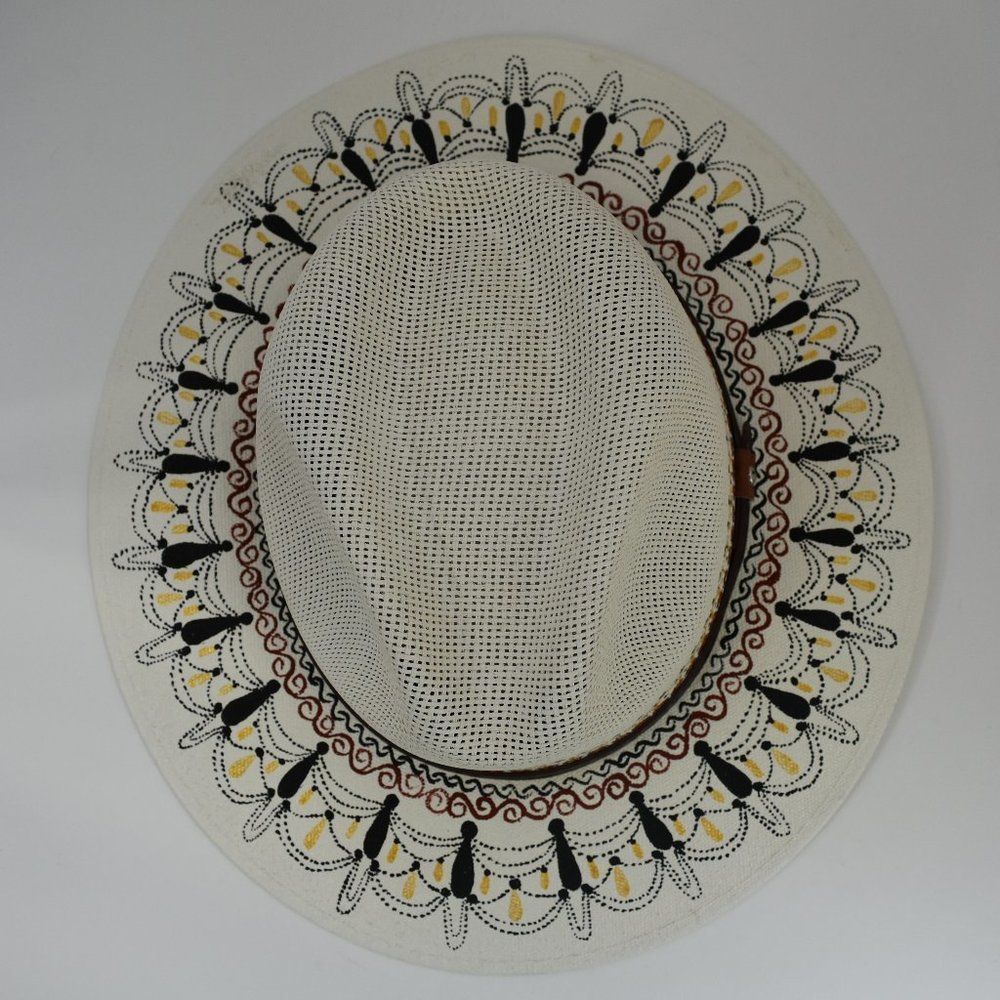 Hand-Painted Mexican Sombrero Jute Sun Hat